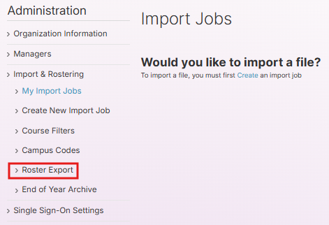 Roster Export